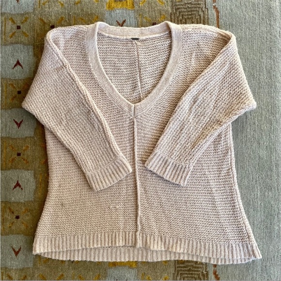Free People Sweaters - Free People Oversized V-Neck Sweater Large